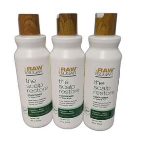 Raw Sugar The Scalp Restore Conditioner - Jojoba + Aloe + Niacinamide - 3 Pack